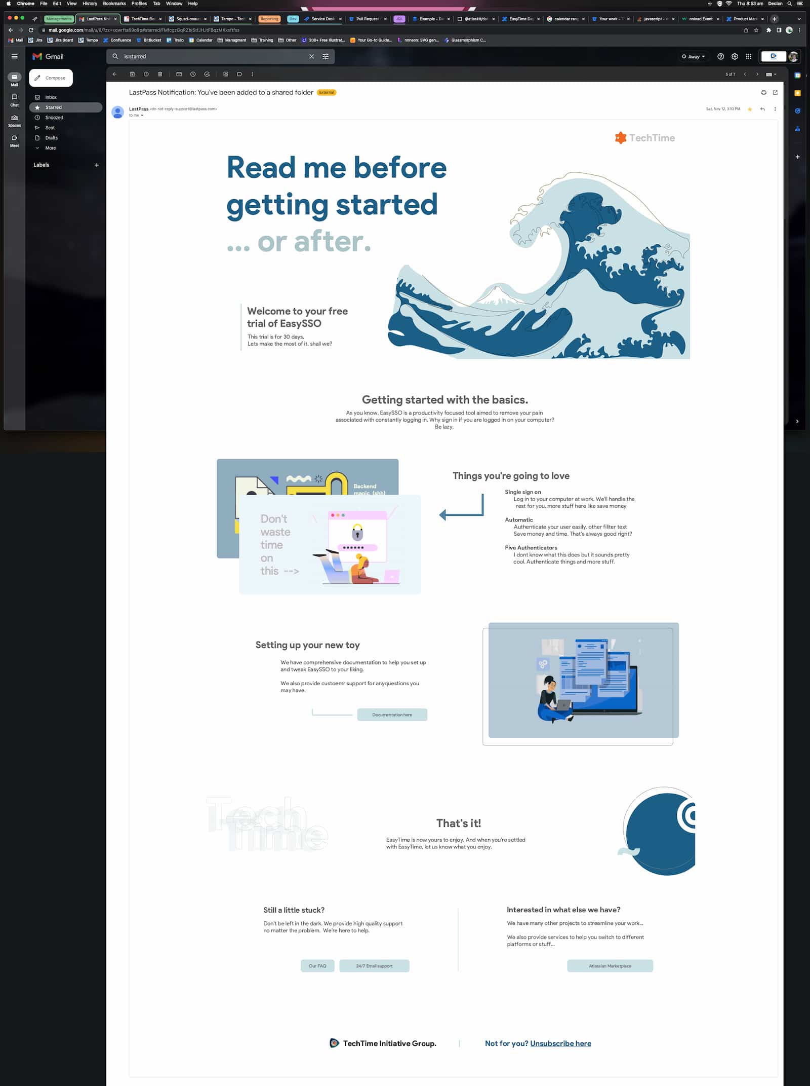 Email design for new liscence